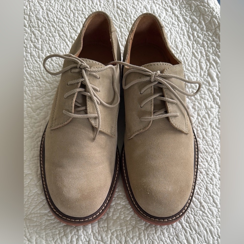 Men's Tan Suede Oxford Shoes US 8 - Picture 4 of 9